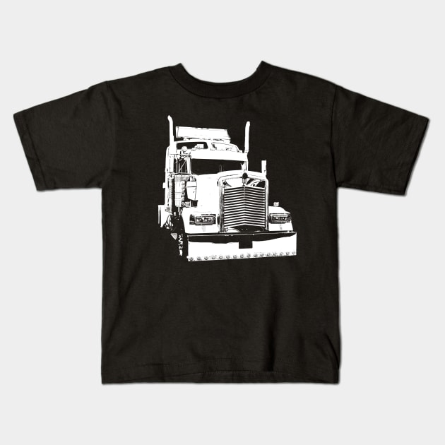 american truck Kids T-Shirt by rickylabellevie